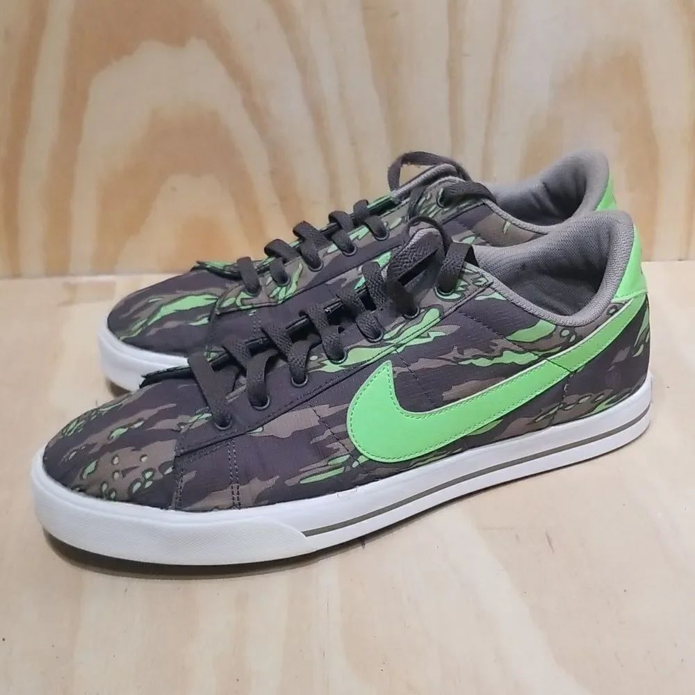 Nike Camouflage Sneakers with Green Accents Size 12